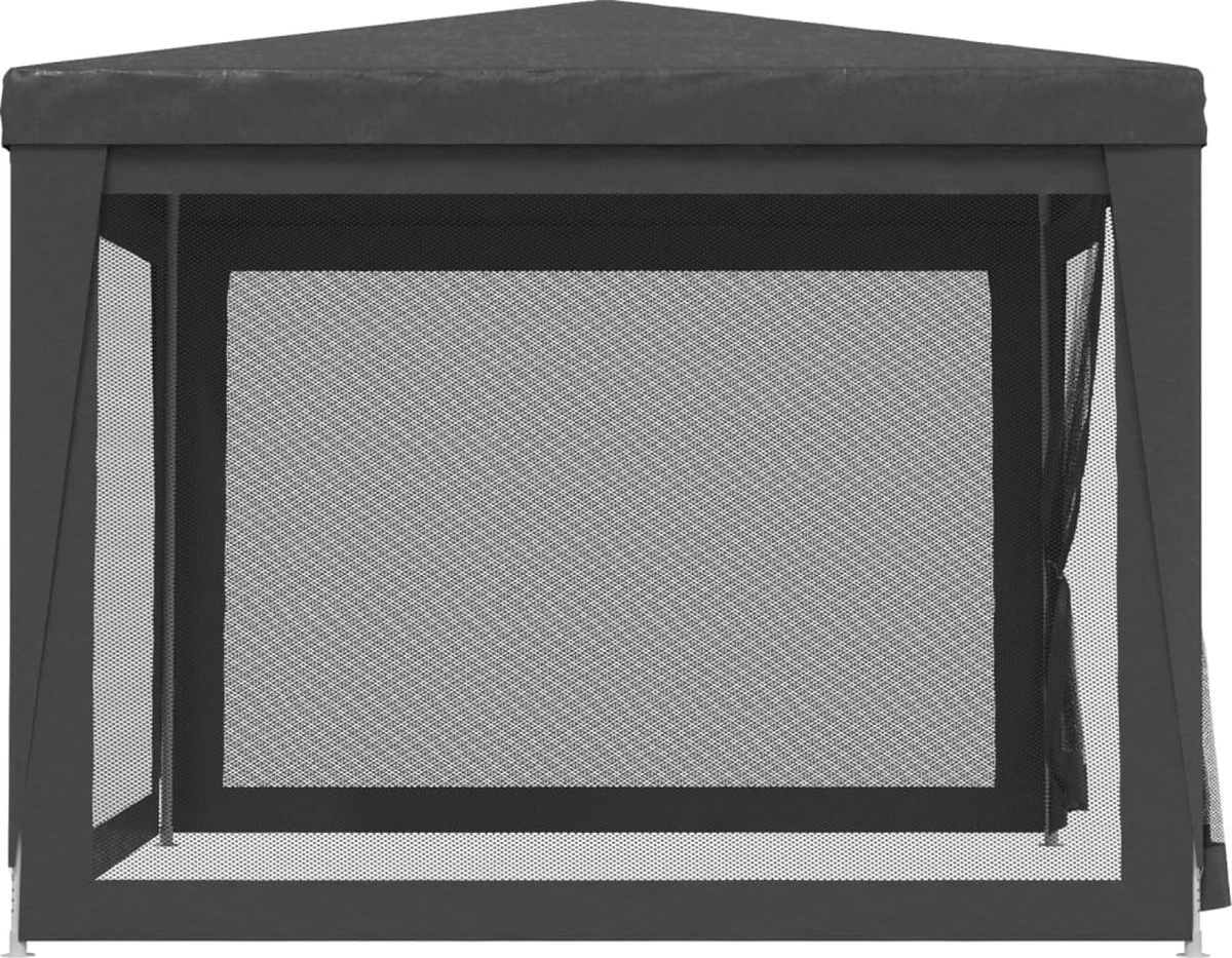 Prolenta Premium Partytent Met 4 Mesh Zijwanden 3x3 M HDPE Antracietkleurig 4 Prolenta Premium Partytent Met 4 Mesh Zijwanden 3x3 M HDPE Antracietkleurig - Afbeelding 4
