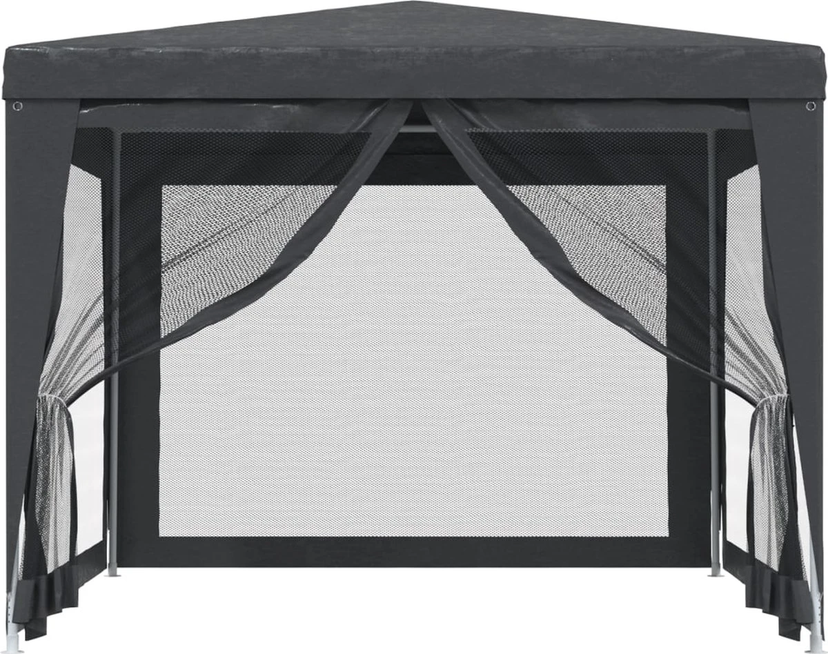 Prolenta Premium Partytent Met 4 Mesh Zijwanden 3x3 M HDPE Antracietkleurig 6 Prolenta Premium Partytent Met 4 Mesh Zijwanden 3x3 M HDPE Antracietkleurig - Afbeelding 6