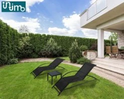 Intimo Ligbeddenset + Tafel - Zwart - 163x60x65/45x45x40 -Tuinmeubilair Verkoopwinkel 1200x960 4