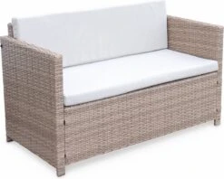 Alice's Garden Loungeset Perugia - 4 Plaatsen - Kleine Tuinset - Wicker - Naturel/beige -Tuinmeubilair Verkoopwinkel 1200x960 8
