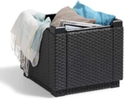 Allibert Opbergpoef Met Deksel - Opbergbox - Bijzettafel Buiten - Tafel - Tuintafel - Opberger -Tuinmeubilair Verkoopwinkel 1200x964