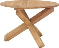 VidaXL Tuintafel Ø110x75 Cm Massief Teakhout -Tuinmeubilair Verkoopwinkel 1200x985