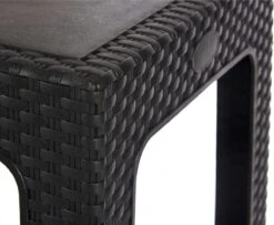 Rotan Bijzettafeltje/plantenverhoger Antraciet Grijs 47 X 47 X 42 Cm Voor Binnen/buiten -Tuinmeubilair Verkoopwinkel 1200x988