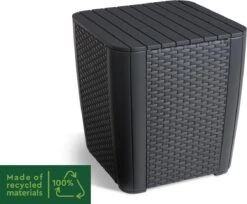 ALLIBERT Keter Luzon Opbergtafel - 39x39x43cm - Donkergrijs -Tuinmeubilair Verkoopwinkel 1200x989 1