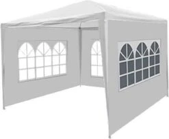 Partytent 3x3m Budget Wit Met Drie Zijwanden -Tuinmeubilair Verkoopwinkel 1200x990 5