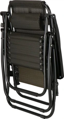 Springos Tuinstoel | Ligstoel | Opvouwbaar | Verstelbaar | Ergonomische Hoofdsteun | Bruin / Zwart -Tuinmeubilair Verkoopwinkel 641x1200