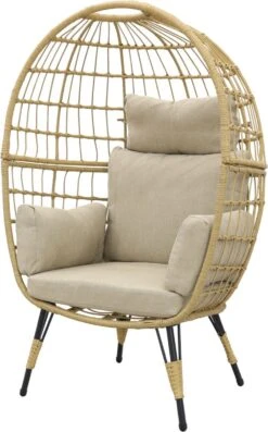 Lola Egg Relaxstoel - Natural Sand - Mand Stoel -Tuinmeubilair Verkoopwinkel 746x1200