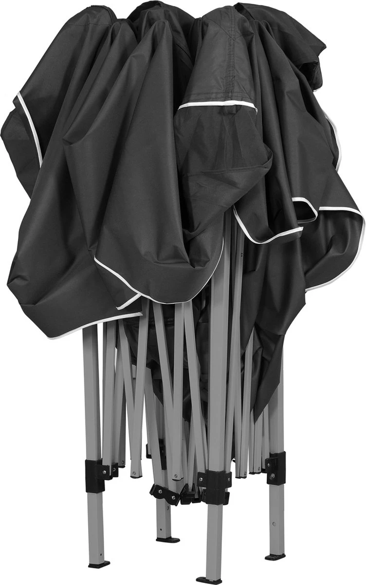 Easy Up Partytent - Partytent - Paviljoen - Partytent Opvouwbaar - Partytent 3x3 - Partytent Met Zijwanden - Inclusief Trolley - Waterdicht - UV 50+ Bescherming - Met Ramen - 16 Kg - Staal - Antraciet - 300 X 300 Cm 2 Easy Up Partytent - Partytent - Paviljoen - Partytent Opvouwbaar - Partytent 3x3 - Partytent Met Zijwanden - Inclusief Trolley - Waterdicht - UV 50+ Bescherming - Met Ramen - 16 Kg - Staal - Antraciet - 300 X 300 Cm - Afbeelding 2