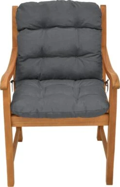 Beautissu Flair NL – Set Van 2 Tuinkussen Lage Rug Antraciet – 100x50 Cm – Zitkussen Matraskussen Voor Tuin Meubelen -Tuinmeubilair Verkoopwinkel 772x1200