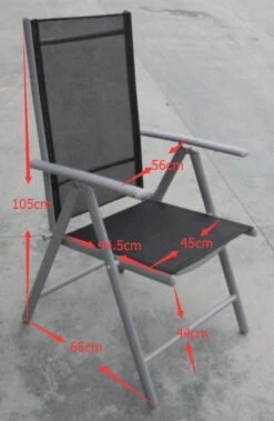 Tuinstoel Standenstoel Aluminium Antraciet 7 Standen Per 2 Stuks -Tuinmeubilair Verkoopwinkel 782x1200