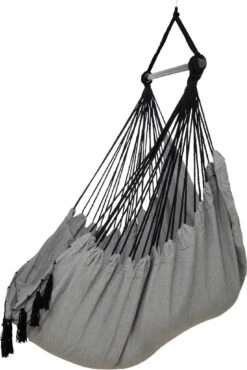 Vita5 XXL Hangstoel | Binnen&Buiten Hangnest | Incl. 2 Kussens En Boekenvak | Volwassenen&Kinderen | Hangmatstoel Tot 225kg | Grijs -Tuinmeubilair Verkoopwinkel 801x1200
