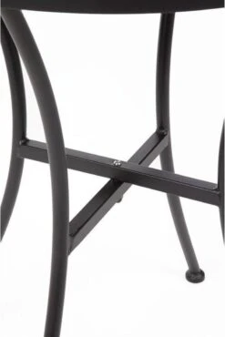 Bolero Ronde Stalen Bistro Tafel Zwart 60cm -Tuinmeubilair Verkoopwinkel 802x1200