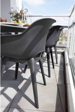 Allibert Akola Tuinstoelen - 2 Stuks -56,5x55x80cm - Donkergrijs -Tuinmeubilair Verkoopwinkel 806x1200 1