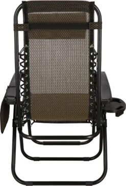 Springos Tuinstoel | Ligstoel | Opvouwbaar | Verstelbaar | Ergonomische Hoofdsteun | Bruin / Zwart -Tuinmeubilair Verkoopwinkel 816x1200