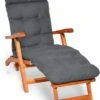 Beautissu Deckchair Kussen 200x50x8 Cm - Ligstoelkussen Antraciet - Matraskussen Voor Hangmatten En Tuin-/terrasstoelen - Flair DC