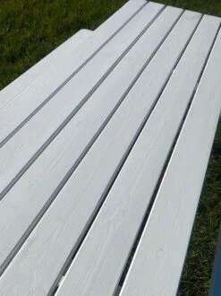 Goedkopepicknicktafels.nl | Witte XL Picknicktafel | Tuintafel 6 Persoons | Wit Gespoten Gedroogd Grenen Hout! -Tuinmeubilair Verkoopwinkel 899x1200 11