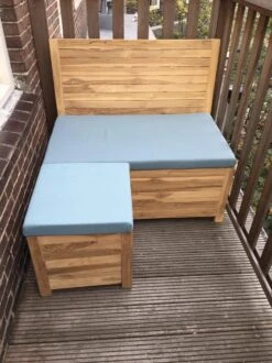 Kleine Teakhouten Tuinbank Met Opbergruimte - 100 X 60 X 90 Cm - Duurzaam Teakhout - Blijft Strak En Mooi - Sterke Constructie Om Lang Mee Te Gaan -Tuinmeubilair Verkoopwinkel 899x1200 2