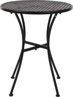 Bolero Ronde Stalen Bistro Tafel Zwart 60cm -Tuinmeubilair Verkoopwinkel 903x1200