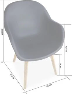 Alice's Garden Kuipstoelen CELEBES - Set Van 4 - Acacia En Kunststof - Grijs -Tuinmeubilair Verkoopwinkel 918x1200