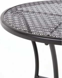 Bolero Ronde Stalen Bistro Tafel Zwart 60cm -Tuinmeubilair Verkoopwinkel 957x1200