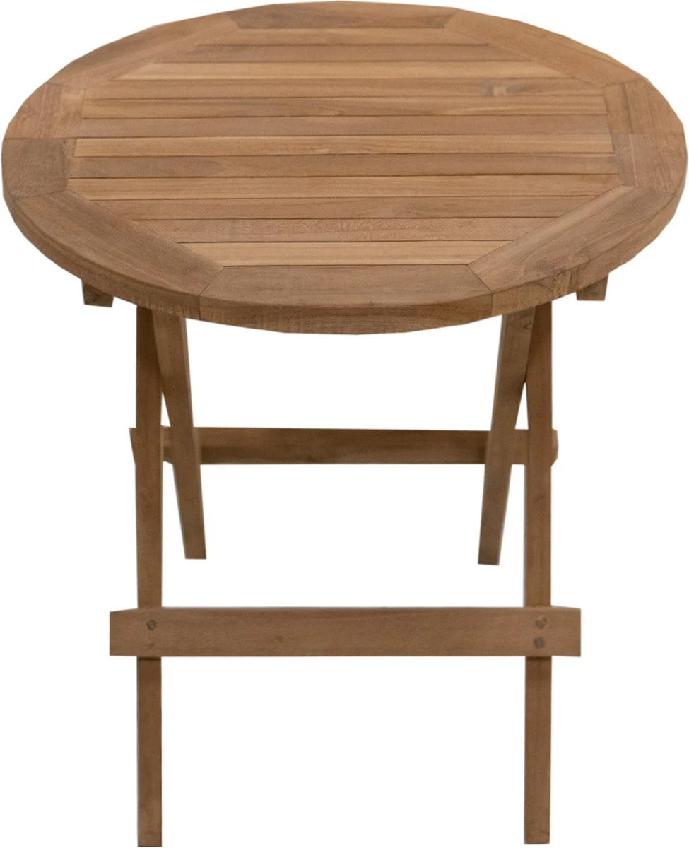 Picknicktafel Rond - Bijzettafel Voor Buiten - - Inklapbare Picknicktafel - Kleine Klaptafel Met Handvat - 50cm 2 Picknicktafel Rond - Bijzettafel Voor Buiten - - Inklapbare Picknicktafel - Kleine Klaptafel Met Handvat - 50cm - Afbeelding 2